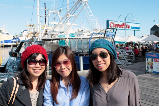 us three at the Fremantle Fishing Boat Harbour